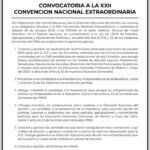 Convocatoria a la XXII Convención Nacional Extraordinaria