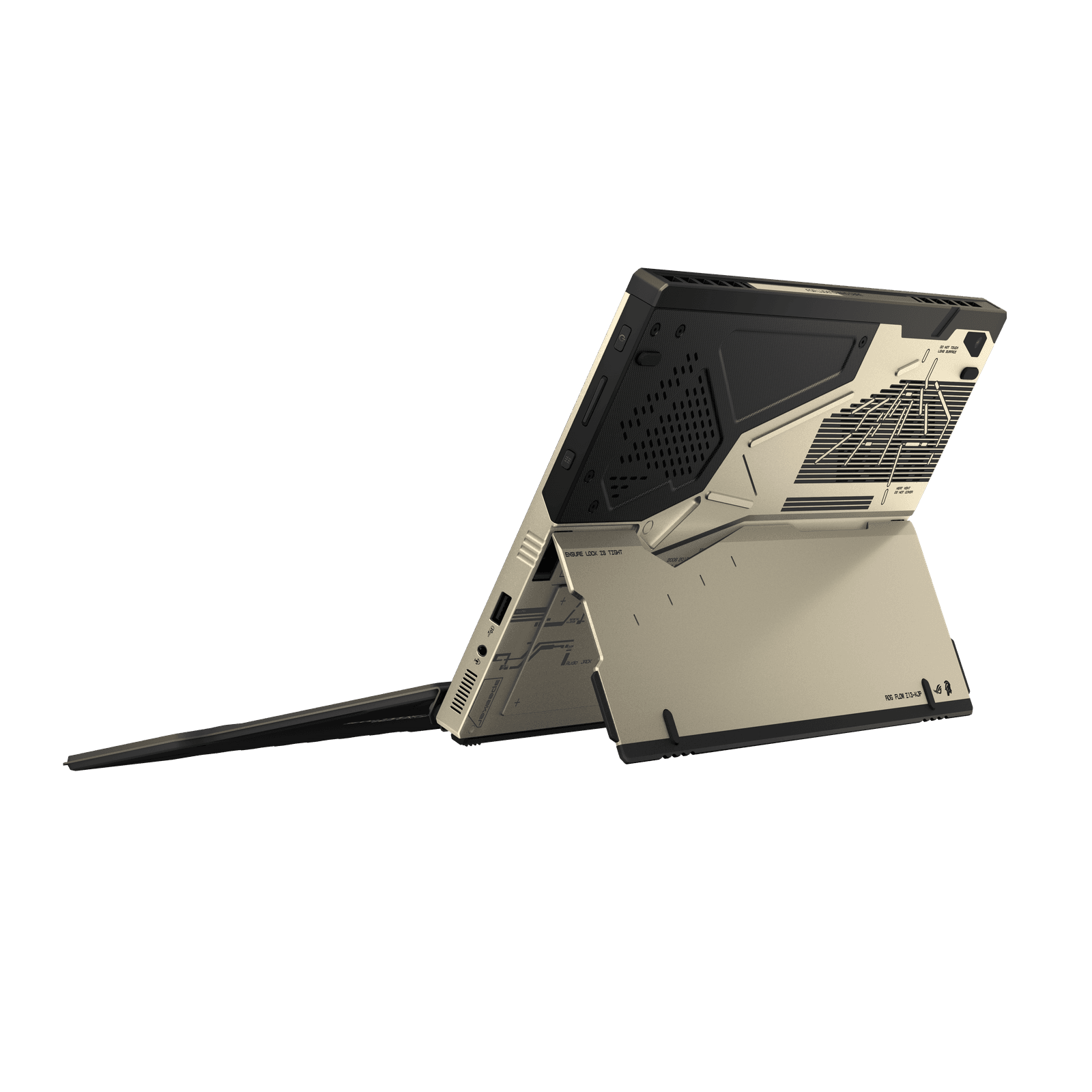 El equipo es desmontable. Puede funcionar como una tablet y como una laptop gamer convencional.