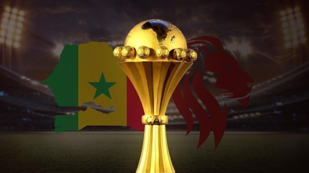 El trofeo de la Copa Africana de Naciones durante la final de la CAN 2025, que enfrentó a Senegal contra Marruecos.