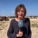 Desplazados levantan refugios improvisados en el paseo marítimo de Beirut