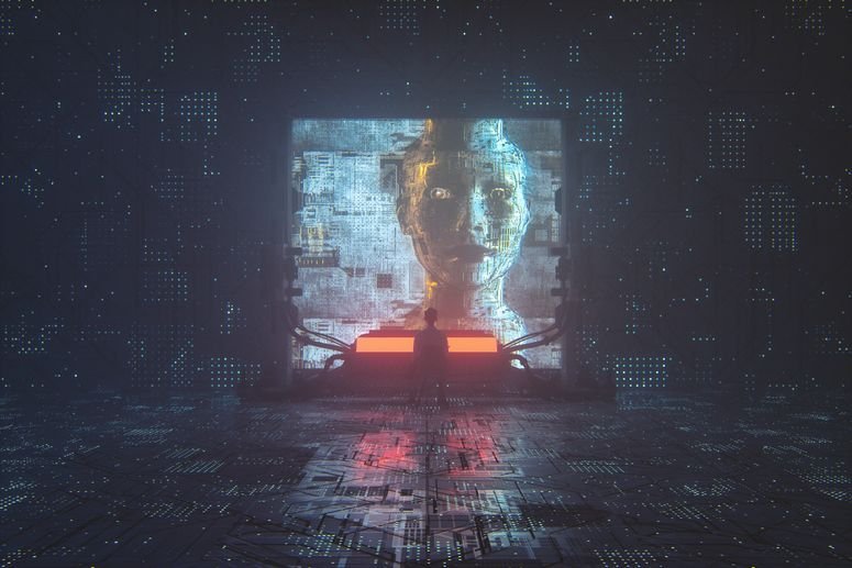 Un concepto de una IA futurista.