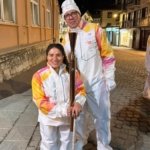 Felipe Vicini y Alejandra Aybar portan antorcha paralímpica