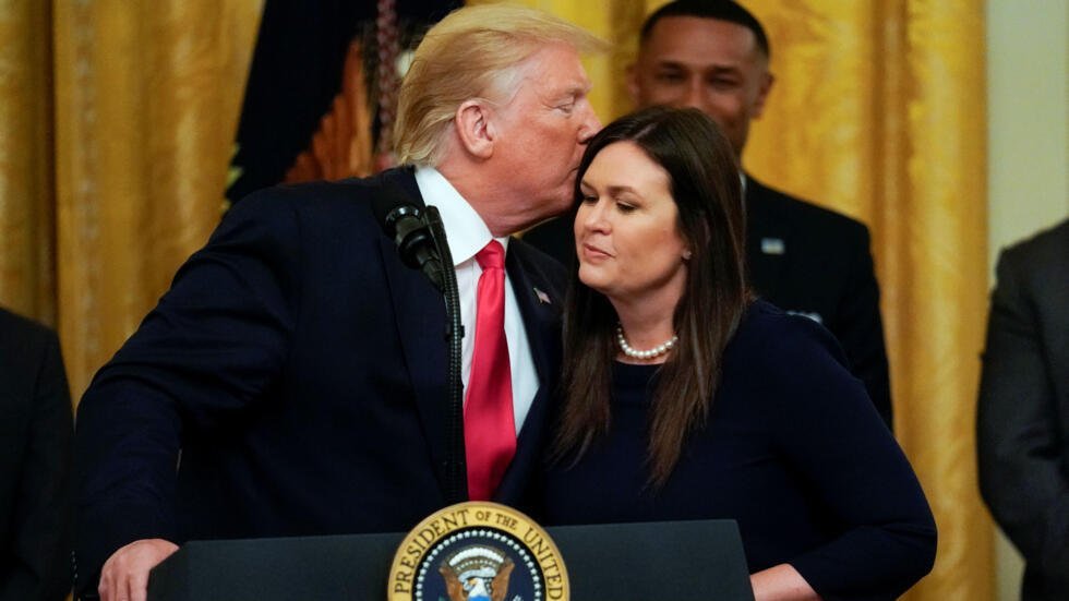 Sarah Huckabee Sanders será la rival del demócrata Fred Love por la gobernación de Arkansas. Imagen del 13 de junio de 2019.