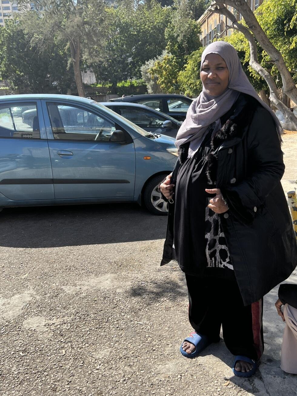 Roudayna, sur le parking de l'église Saint-Joseph à Beyrouth.