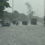 Llueve fuerte en Capital y otras zonas RD debido a una vaguada