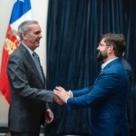 Presidente Abinader ofrece saludo protocolar a su homólogo de Chile Gabriel Boric