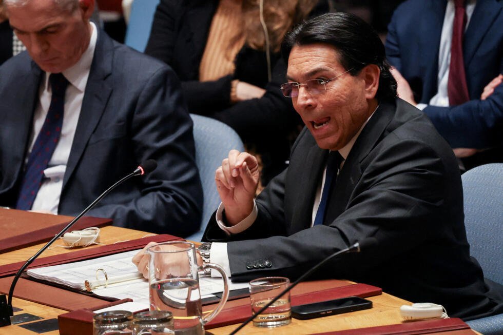 Imagen de archivo. El Representante Permanente de Israel ante la ONU, Danny Danon, interviene en una reunión del Consejo de Seguridad de las Naciones Unidas, el 28 de febrero de 2026.