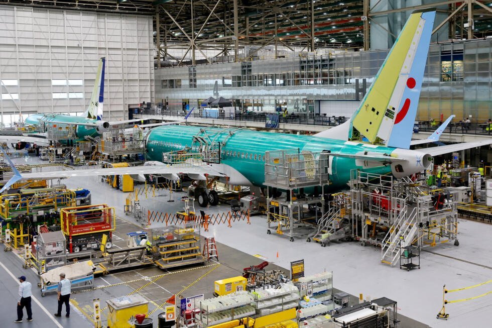 FOTO DE ARCHIVO: Montaje de aviones Boeing 737 MAX en la planta de la empresa en Renton, Washington (EE. UU.), el 25 de junio de 2024.
