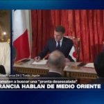 Informe desde Tokio: Japón y Francia hablan de Medio Oriente y firman acuerdos en defensa
